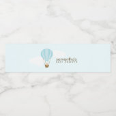 Étiquette Pour Bouteilles D'eau Bébé en Blue Hot Air Balloon (Étiquettes simples)