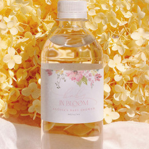 Étiquette Pour Bouteilles D'eau Bébé en Fleur Baby Shower Bohème Fille Rose Floral