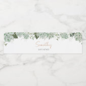 Étiquette Pour Bouteilles D'eau Bébé en fleur Baby shower Succulent (Étiquettes simples)