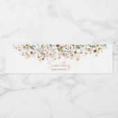 Étiquette Pour Bouteilles D'eau Bébé fleur sauvage en fleur (Étiquettes simples)