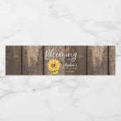 Étiquette Pour Bouteilles D'eau Bébé fleurit Elégant Aquarelle Tournesol (Étiquettes simples)