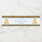 Étiquette Pour Bouteilles D'eau Bébé mignon & Mon Giraffe Baby shower Party (Étiquettes simples)