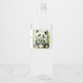 Étiquette Pour Bouteilles D'eau Bébé Panda Ours Baby shower neutre de genre (Devant)