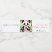Étiquette Pour Bouteilles D'eau Bébé Panda ours filles Baby shower (Étiquettes simples)