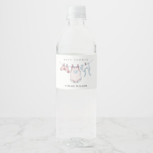 Étiquette Pour Bouteilles D'eau Bébé simple mignonne ligne de linge Baby shower fi