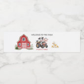 Étiquette Pour Bouteilles D'eau Belle ferme Animaux fête d'anniversaire (Étiquettes simples)