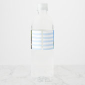 Étiquette Pour Bouteilles D'eau Belle Mer Tropicale Côte Rocheuse Anniversaire (Dos)