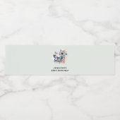 Étiquette Pour Bouteilles D'eau Belles papillons et fleurs Anniversaire (Étiquettes simples)