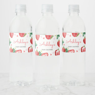 Étiquette Pour Bouteilles D'eau Berry fraise Baby shower sucré