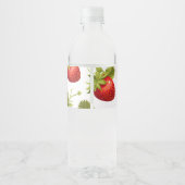 Étiquette Pour Bouteilles D'eau Berry fraise Baby shower sucré (Dos)