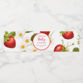 Étiquette Pour Bouteilles D'eau Berry fraise Baby shower sucré (Étiquettes simples)