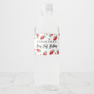 Étiquette Pour Bouteilles D'eau Berry fraise Premier Étiquette de bouteille d'eau