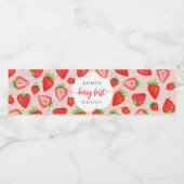 Étiquette Pour Bouteilles D'eau Berry Premier anniversaire | fraise 1er anniversai (Étiquettes simples)
