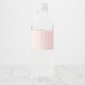 Étiquette Pour Bouteilles D'eau Berry rose fraise Premier Plaid En vichy Anniversa (Dos)