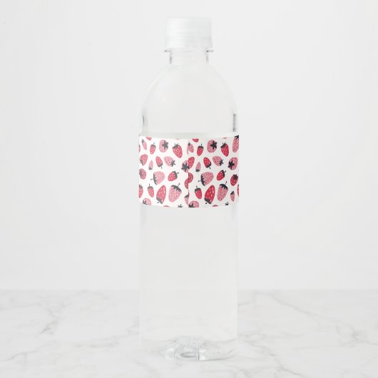 Étiquette Pour Bouteilles D'eau Berry Sweet Baby shower bouteille d'eau fraise (Dos)