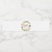 Étiquette Pour Bouteilles D'eau Beurre rose floral doux 16 (Étiquettes simples)