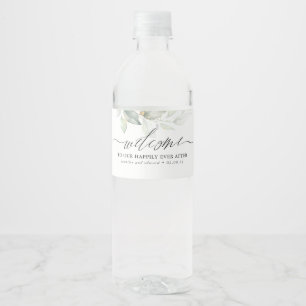 Étiquette Pour Bouteilles D'eau Bienvenue À Notre Heureux Joyeux Jour Après La Ver