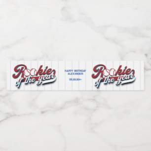 Étiquette Pour Bouteilles D'eau Big One Baseball Rookie Baby 1er Anniversaire