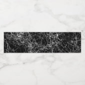 Étiquette Pour Bouteilles D'eau Black & Silvery Spider Webs Chic Halloween Party (Étiquettes simples)