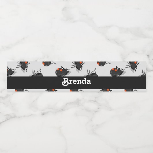 Étiquette Pour Bouteilles D'eau Black Widov (Étiquettes simples)