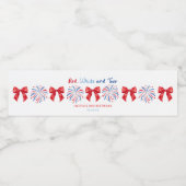 Étiquette Pour Bouteilles D'eau Blanc rouge et deux juillet Fille 2e fête d'annive (Étiquettes simples)