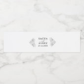 Étiquette Pour Bouteilles D'eau Blanc Simple mariage élégant faveurs rustique (Étiquettes simples)