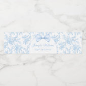 Étiquette Pour Bouteilles D'eau Bleu Bow Cravate bébé garçon douche eau bouteille  (Étiquettes simples)