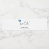 Étiquette Pour Bouteilles D'eau Bleu simple - Diplômé de la catégorie Script (Étiquettes simples)