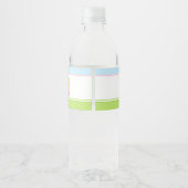 Étiquette Pour Bouteilles D'eau Blonde Cute Princess et Dragon Anniversaire (Dos)