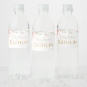 Étiquette Pour Bouteilles D'eau Blooming Baby Shower Invitation (Bouteilles)