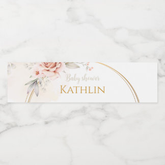 Étiquette Pour Bouteilles D'eau Blooming Baby Shower Invitation