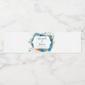 Étiquette Pour Bouteilles D'eau Blue Beach Garden Bouteille d'eau Étiquette (Étiquettes simples)