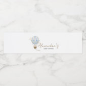 Étiquette Pour Bouteilles D'eau Blue Boho Bear Baby Shower  (Étiquettes simples)