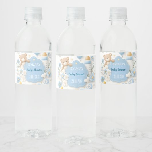 Étiquette Pour Bouteilles D'eau Blue Bundle Joy : Baby Boy Shower (Bouteilles)