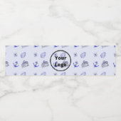 Étiquette Pour Bouteilles D'eau Blue cruise business pattern (Étiquettes simples)