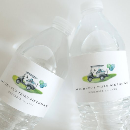 Étiquette Pour Bouteilles D'eau Blue Golf Birthday Par tee