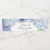 Étiquette Pour Bouteilles D'eau Blue Hydrangea Water Bottle Label (Étiquettes simples)