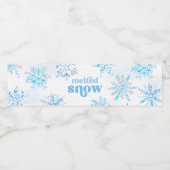 Étiquette Pour Bouteilles D'eau Blue Melted Snow Water Bottle Labels (Étiquettes simples)