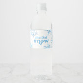 Étiquette Pour Bouteilles D'eau Blue Melted Snow Water Bottle Labels (Devant)