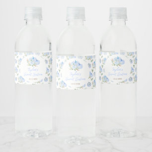 Étiquette Pour Bouteilles D'eau Blue Pumpkins Floral Sweet Sixteen
