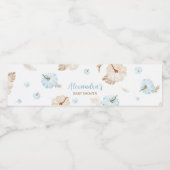 Étiquette Pour Bouteilles D'eau Blue Sweet Little Pumpkin Fall Baby Shower (Étiquettes simples)