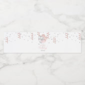 Étiquette Pour Bouteilles D'eau Blush and Silver Balloons Birthday  (Étiquettes simples)