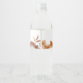 Étiquette Pour Bouteilles D'eau Bohémien Burange Chute Mariage Floral (Dos)