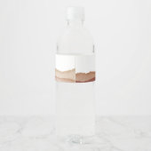 Étiquette Pour Bouteilles D'eau Boho Aquarelle Abstraite 𝄅 Joyeusement Après (Dos)