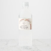 Étiquette Pour Bouteilles D'eau Boho Aquarelle Floral Fête des mariées Arc Moderne (Devant)