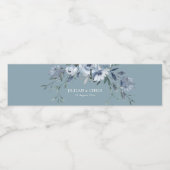 Étiquette Pour Bouteilles D'eau boho bleu pâle mariage (Étiquettes simples)