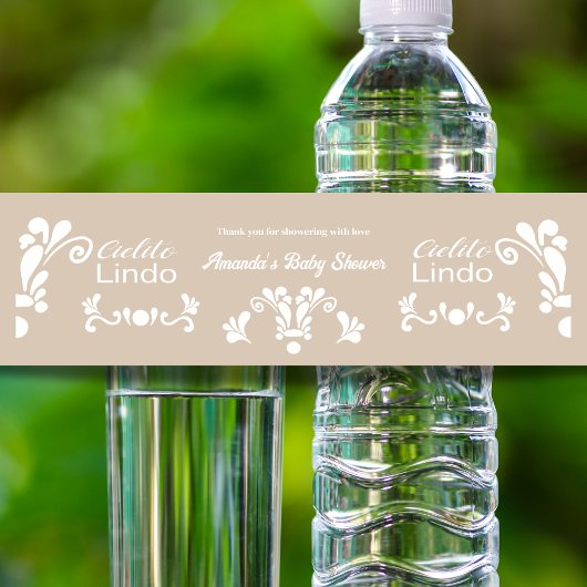 Étiquette Pour Bouteilles D'eau Boho Cielito Lindo Baby shower mexicain