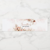 Étiquette Pour Bouteilles D'eau Boho Fall Citrouille Pampas Baby shower en herbe (Étiquettes simples)