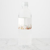 Étiquette Pour Bouteilles D'eau Boho Floral Highland Cow (Dos)