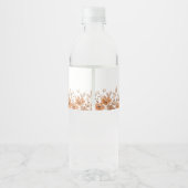 Étiquette Pour Bouteilles D'eau Boho Rustique Mariage Floral (Dos)